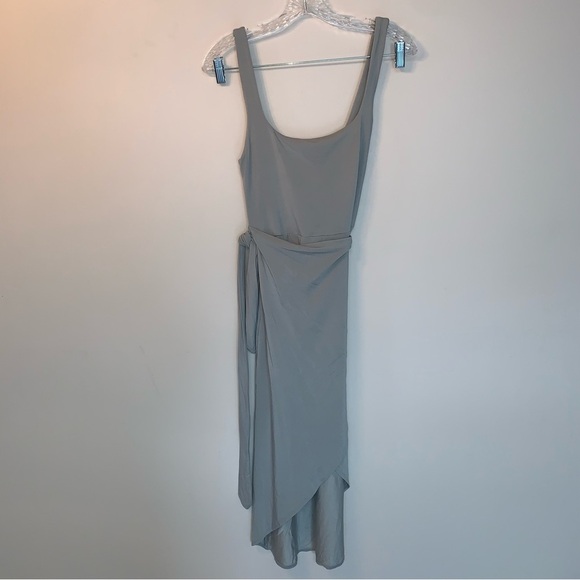 Wilfred Saturn Midi Dress Drapey midi resort wrap dress M - Picture 2 of 11